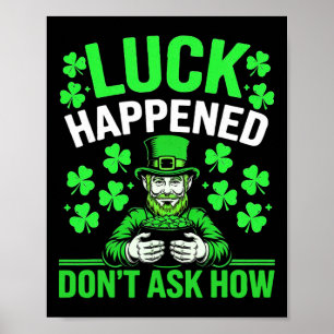 Póster Celebración del Día de San Patricio La suerte ocur