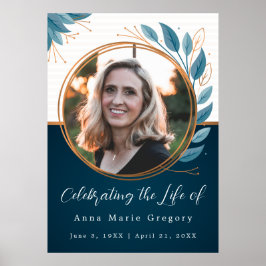 Póster Celebración del funeral conmemorativo de la vida d