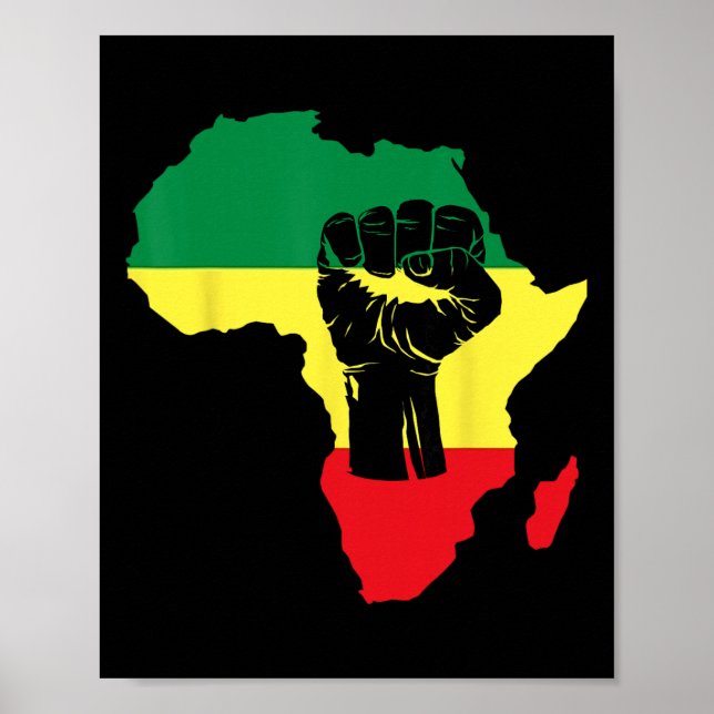 Póster Celebración del Mes de la Historia Negra Mapa Afri (Frente)
