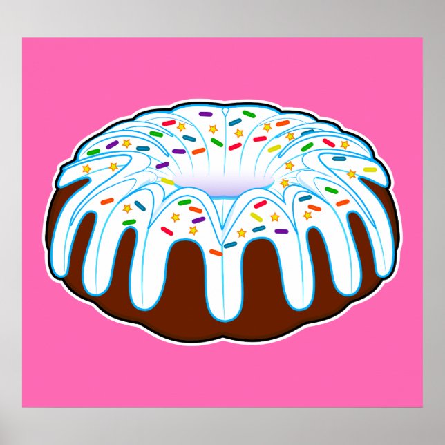 Póster Celebración del pastel de Bundt (Frente)