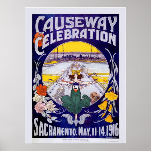 Póster Celebración del terraplén de Sacramento