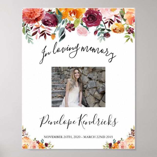 Póster Celebración Floral Del Rótulo De La Vida, Rótulo F (Frente)