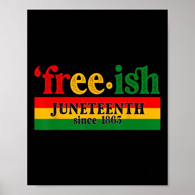 Póster Celebración Juneteenth Libre-ish Desde 1865 Mes Ne (Frente)