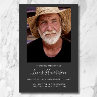Póster Celebración moderna personalizada del funeral de l