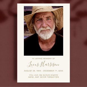 Póster Celebración moderna personalizada del funeral de l