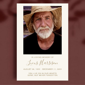 Póster Celebración moderna personalizada del funeral de l