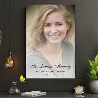 Póster Celebración moderna personalizada del funeral de l