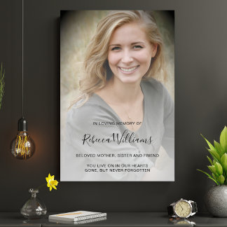Póster Celebración moderna personalizada del funeral de l