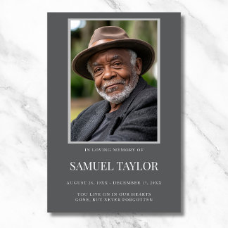 Póster Celebración moderna personalizada del funeral de l