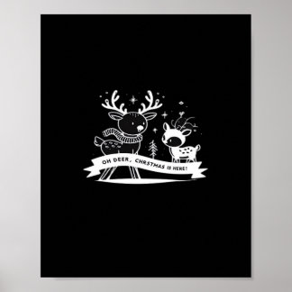 Póster Celebración Navideña de Oh Deer Estilo Festivo