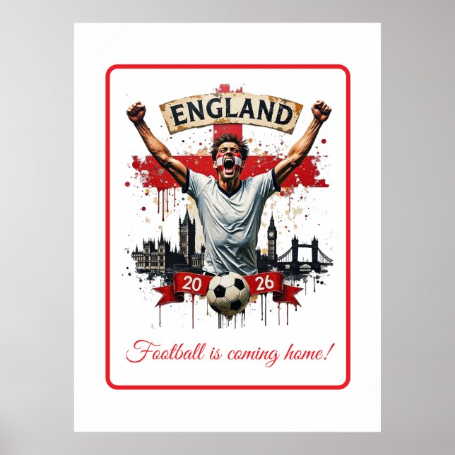 Póster Celebración personalizada de la selección de fútbo (Frente)