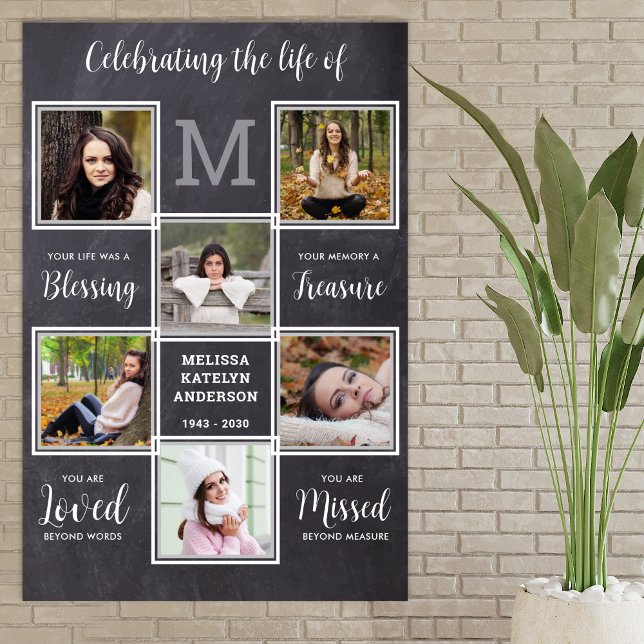 Póster Celebración Rústica De Recuerdo De Vida Memorial Ú (Subido por el creador)