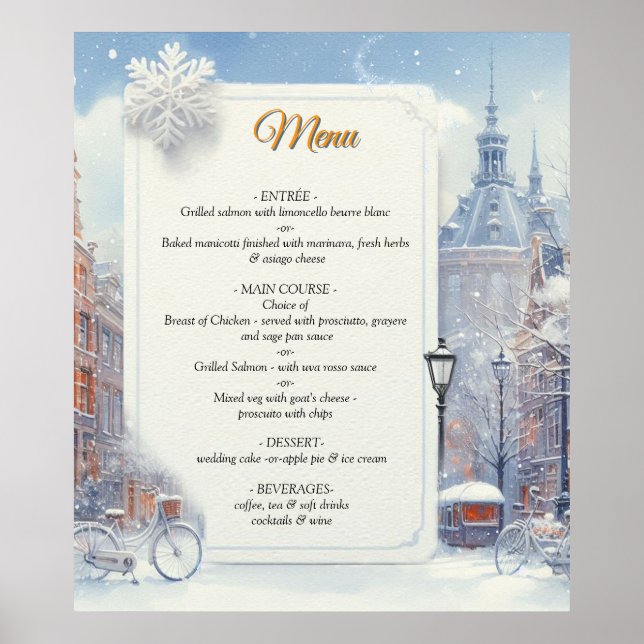 Póster Celebraciones de invierno en Ámsterdam (Frente)