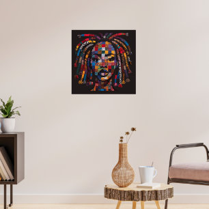 Póster Celebrando a las Mujeres Negras Coloridas
