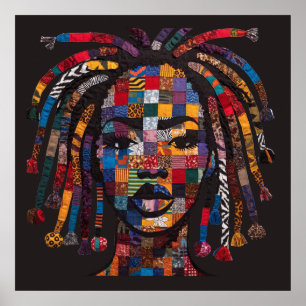 Póster Celebrando a las Mujeres Negras Coloridas