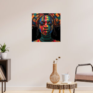 Póster Celebrando a las Mujeres Negras Coloridas
