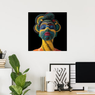 Póster Celebrando a las Mujeres Negras Coloridas