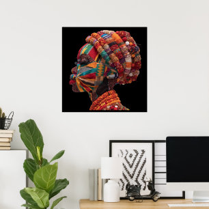 Póster Celebrando a las Mujeres Negras Coloridas