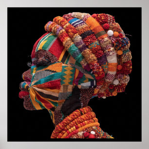 Póster Celebrando a las Mujeres Negras Coloridas