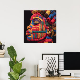 Póster Celebrando a las Mujeres Negras Coloridas
