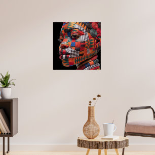Póster Celebrando a las Mujeres Negras Coloridas