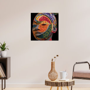 Póster Celebrando a las Mujeres Negras Coloridas