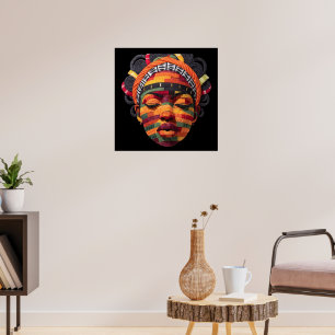 Póster Celebrando a las Mujeres Negras Coloridas
