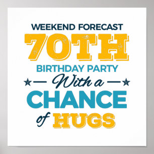 Póster celebrando el cumpleaños 70