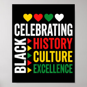 Póster Celebrando el mes de la historia negra hombres afr