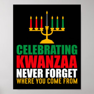 Póster Celebrando Kwanzaa Nunca Olvides Por Dónde Venís