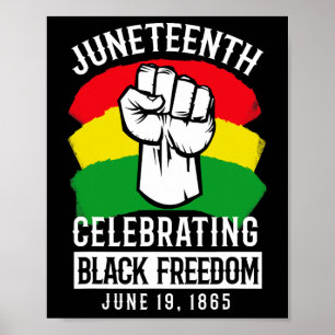 Póster Celebrando la libertad de los negros el 19 de juni