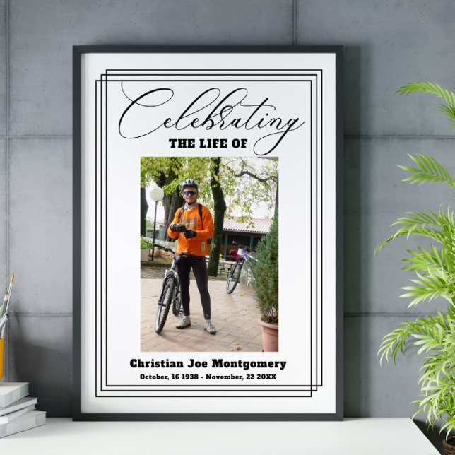 Póster Celebrando la vida Black Photo Funeral (Subido por el creador)