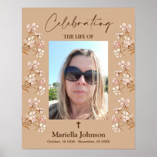 Póster Celebrando la vida de la mujer Poster funeraria