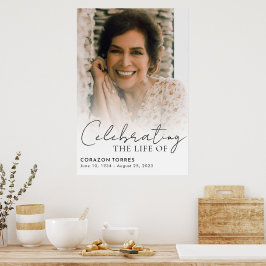 Póster Celebrando la Vida de Nombre Foto Funeral