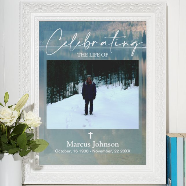 Póster Celebrando la vida del Poster del funeral azul (Subido por el creador)