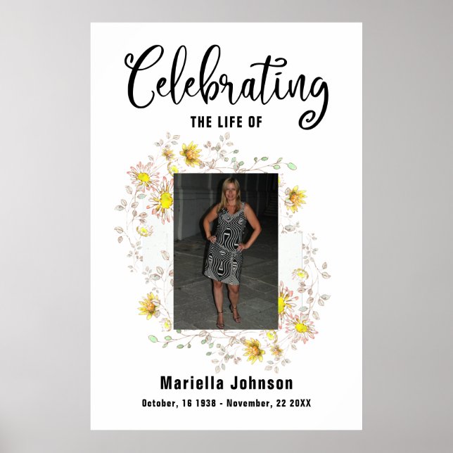 Póster Celebrando la vida Poster funerario (Frente)
