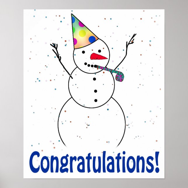 Póster ¡Celebrando las 'FELICITACIONES' de Snowman! (Frente)