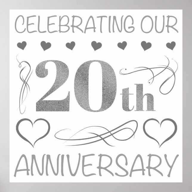 Póster Celebrando nuestro 20° aniversario (Frente)