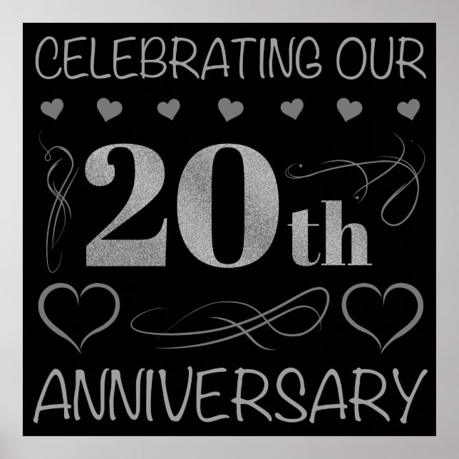 Póster Celebrando nuestro 20° aniversario (Frente)