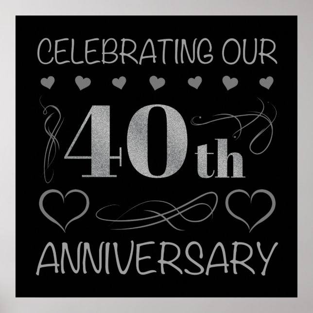Póster Celebrando nuestro 40° aniversario (Frente)