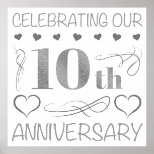 Póster Celebrando nuestro décimo aniversario