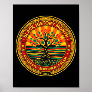 Póster Celebrar Educar Inspirar Orgulloso Negro
