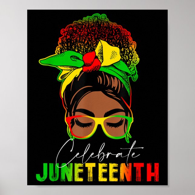 Póster Celebrar el 18 de junio de 1865 Mensaje afroameric (Frente)