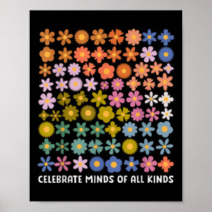 Póster Celebrar El Autismo De Las Mujeres Camisas De Todo