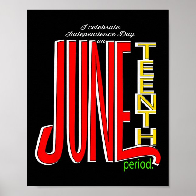 Póster Celebrar el Día de la Independencia el 10 de junio (Frente)