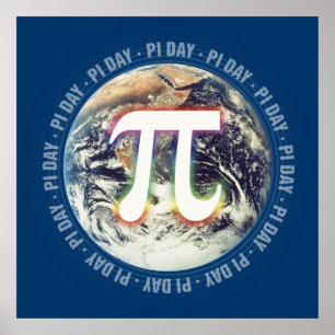 Póster Celebrar el Día del Pi en la Tierra   Matemáticas