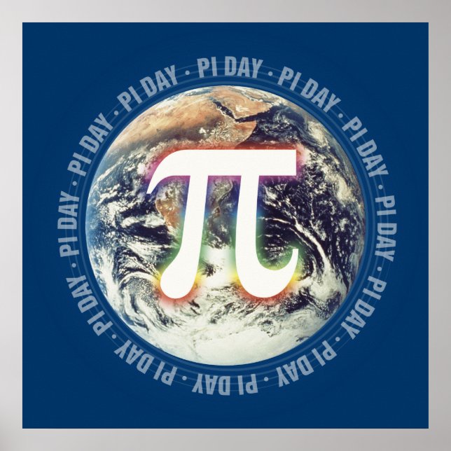 Póster Celebrar el Día del Pi en la Tierra | Matemáticas (Frente)