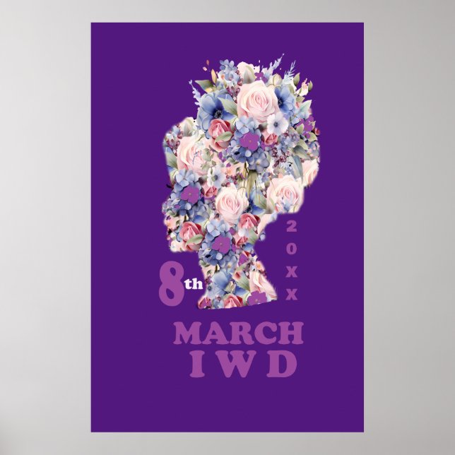 Póster Celebrar el Día Internacional de la Mujer 2025 (Frente)