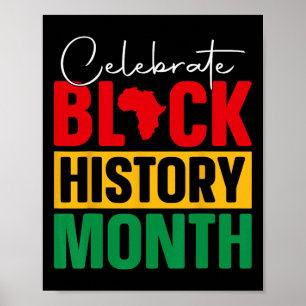 Póster Celebrar el Mes de la Historia Negra Orgullo Afric