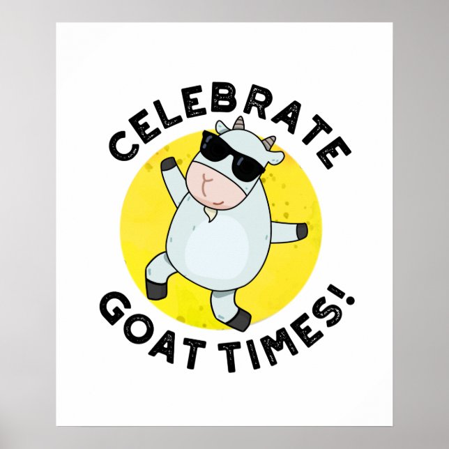 Póster Celebrar el Pun Animal Positivo del Tiempo de la C (Frente)